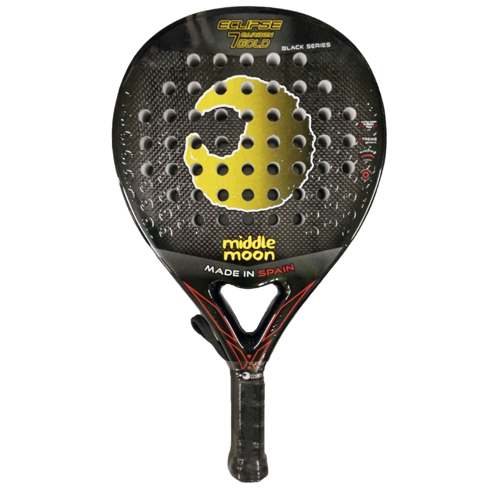 Middle Moon Eclipse 7 Carbon Gold Black Series Padel Racket